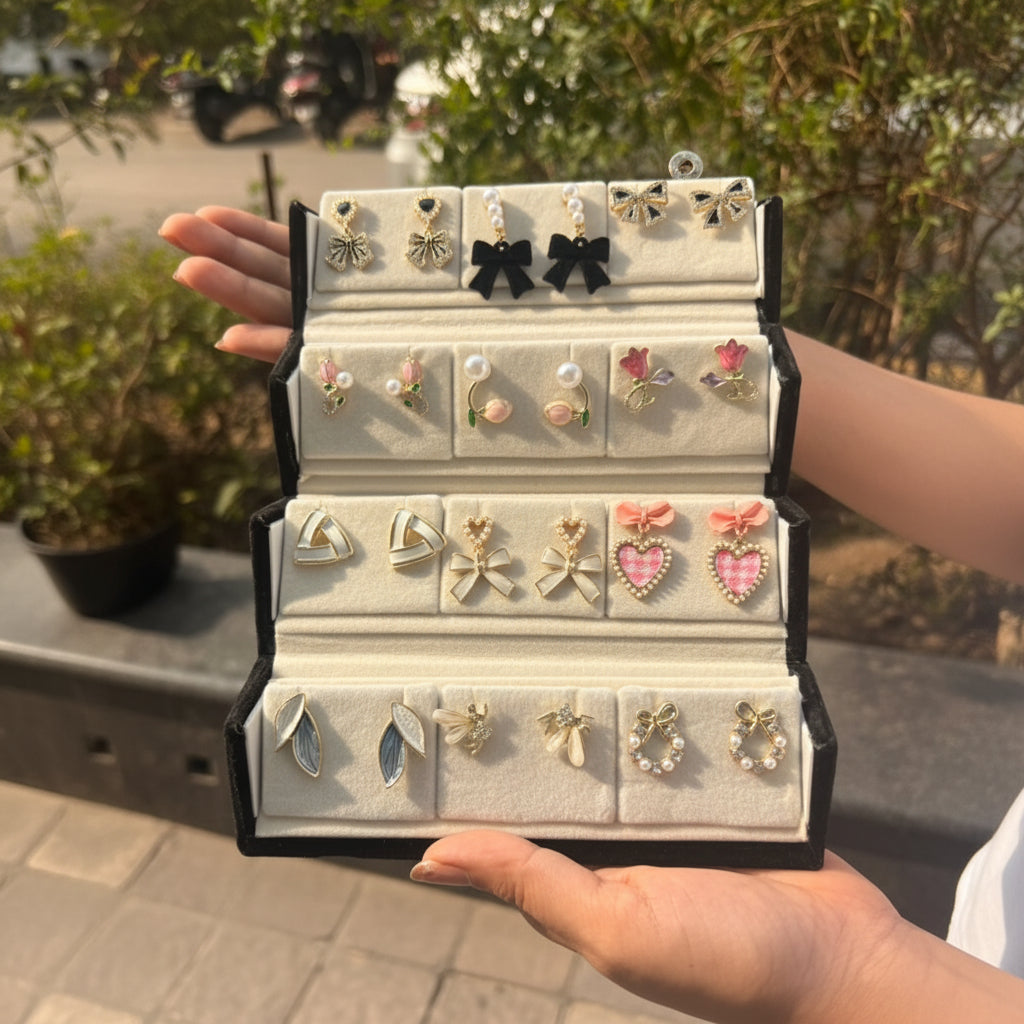 12 Pair Earrings Hamper - Aesthla