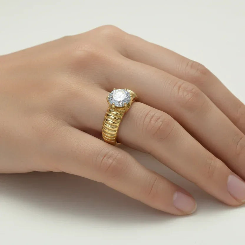 Bold Pearl Stone Ring