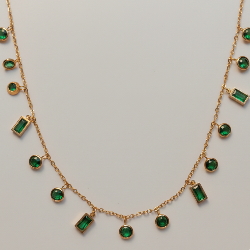Royal Emerald Pendant Necklace