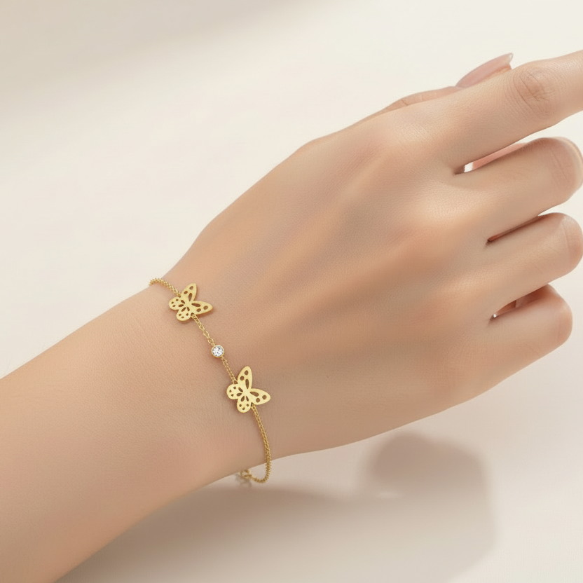 Butterfly Charm Chain Bracelet
