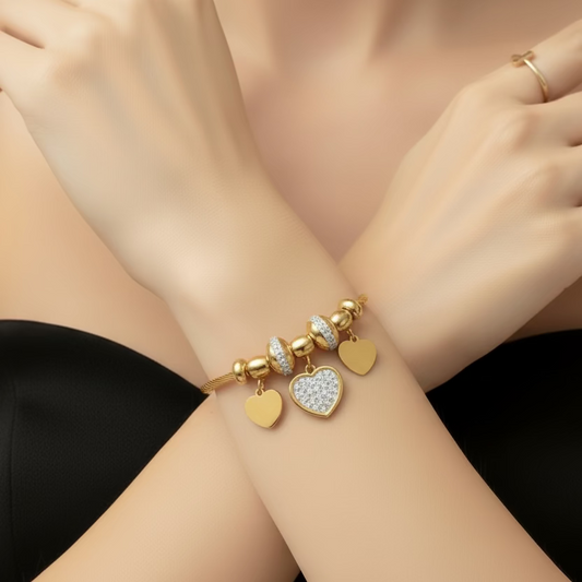 Amour Heart Charm Bracelet