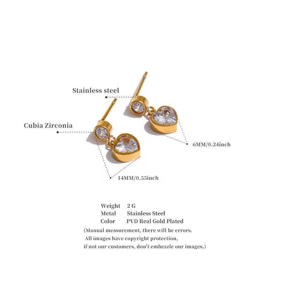 Tiny Pixie Heart Earrings - Aesthla