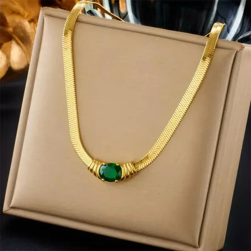 Crystal charm necklace