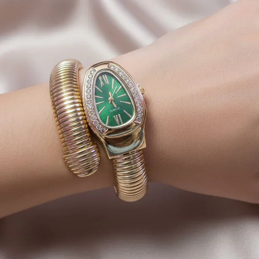 Serpenti Watch Golden Green