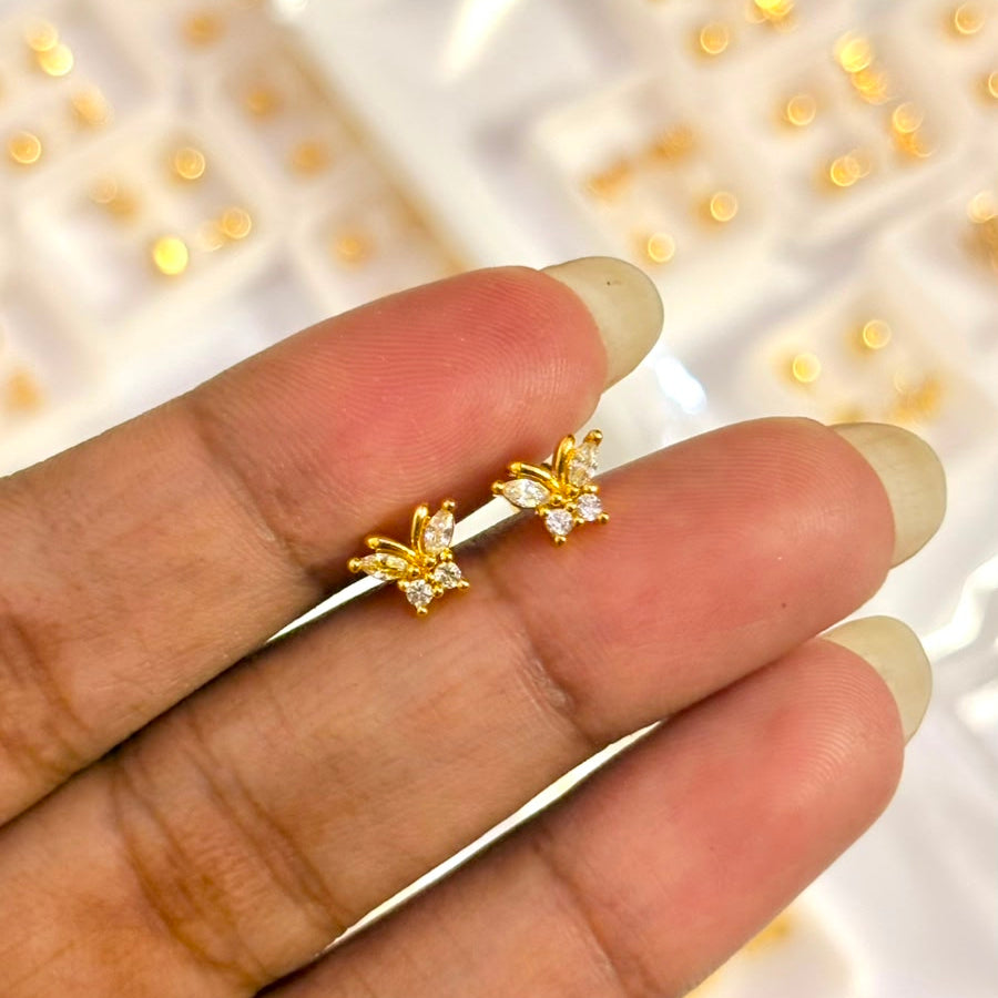 Dainty Antler Studs