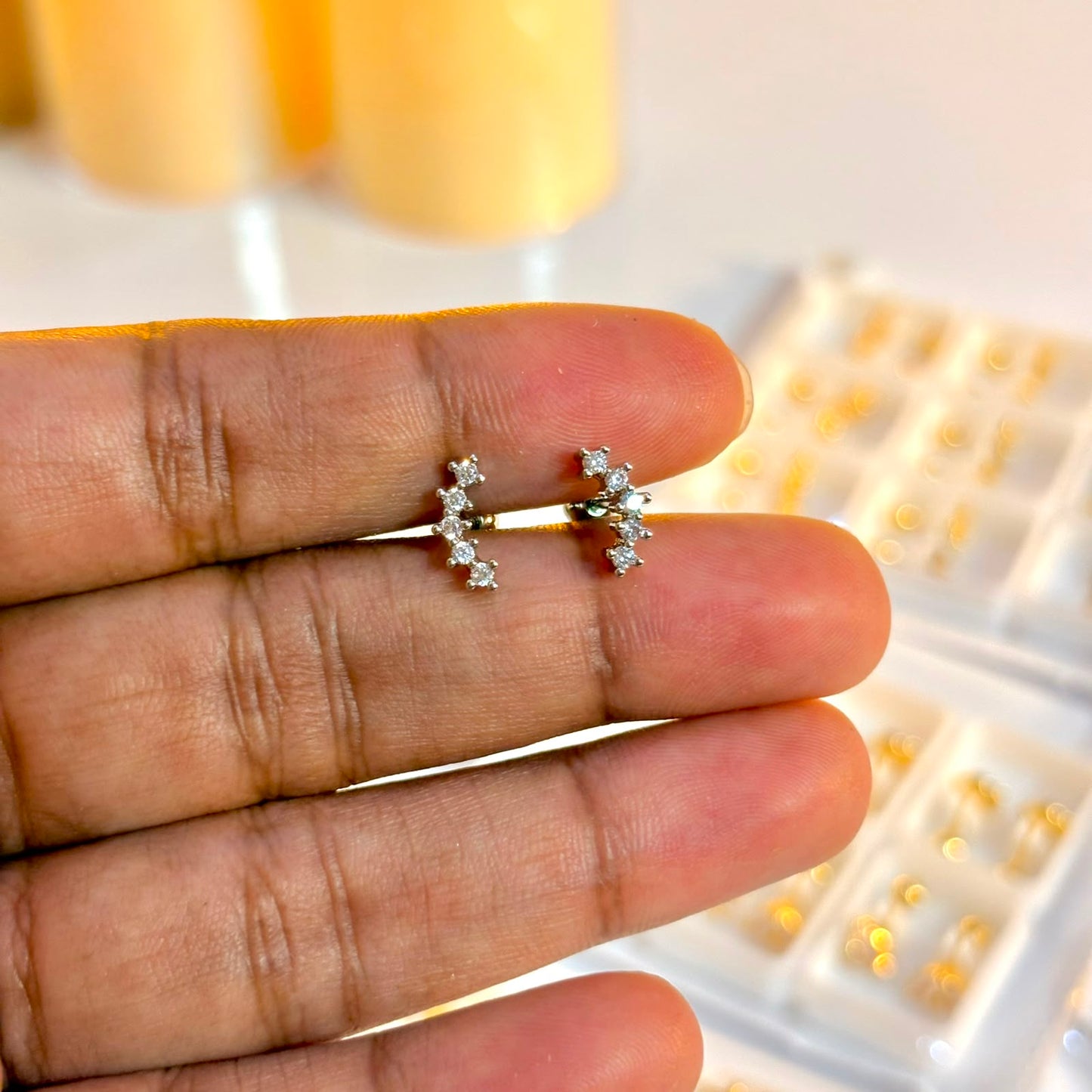 Silver Antler Studs