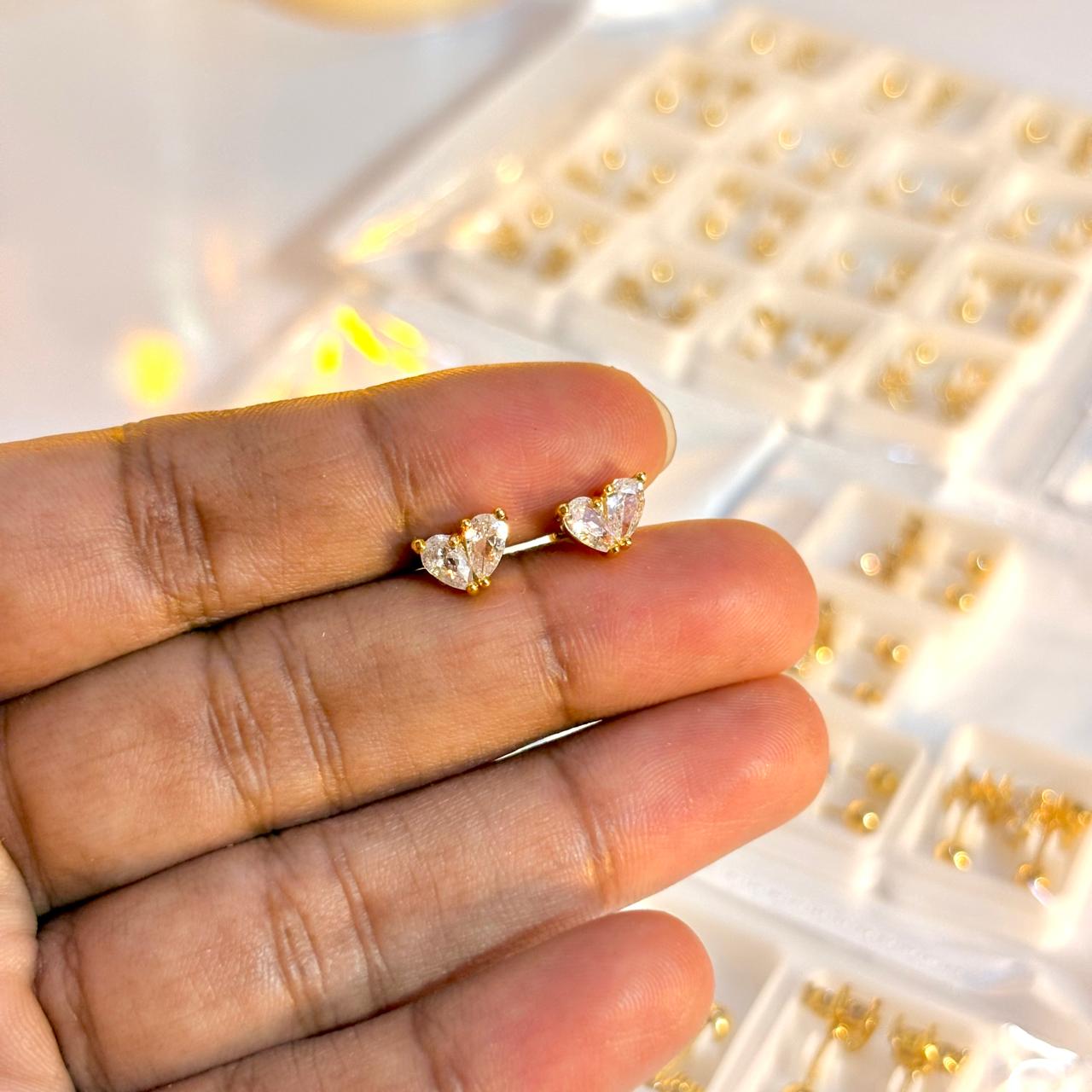 Heart Crystal Studs