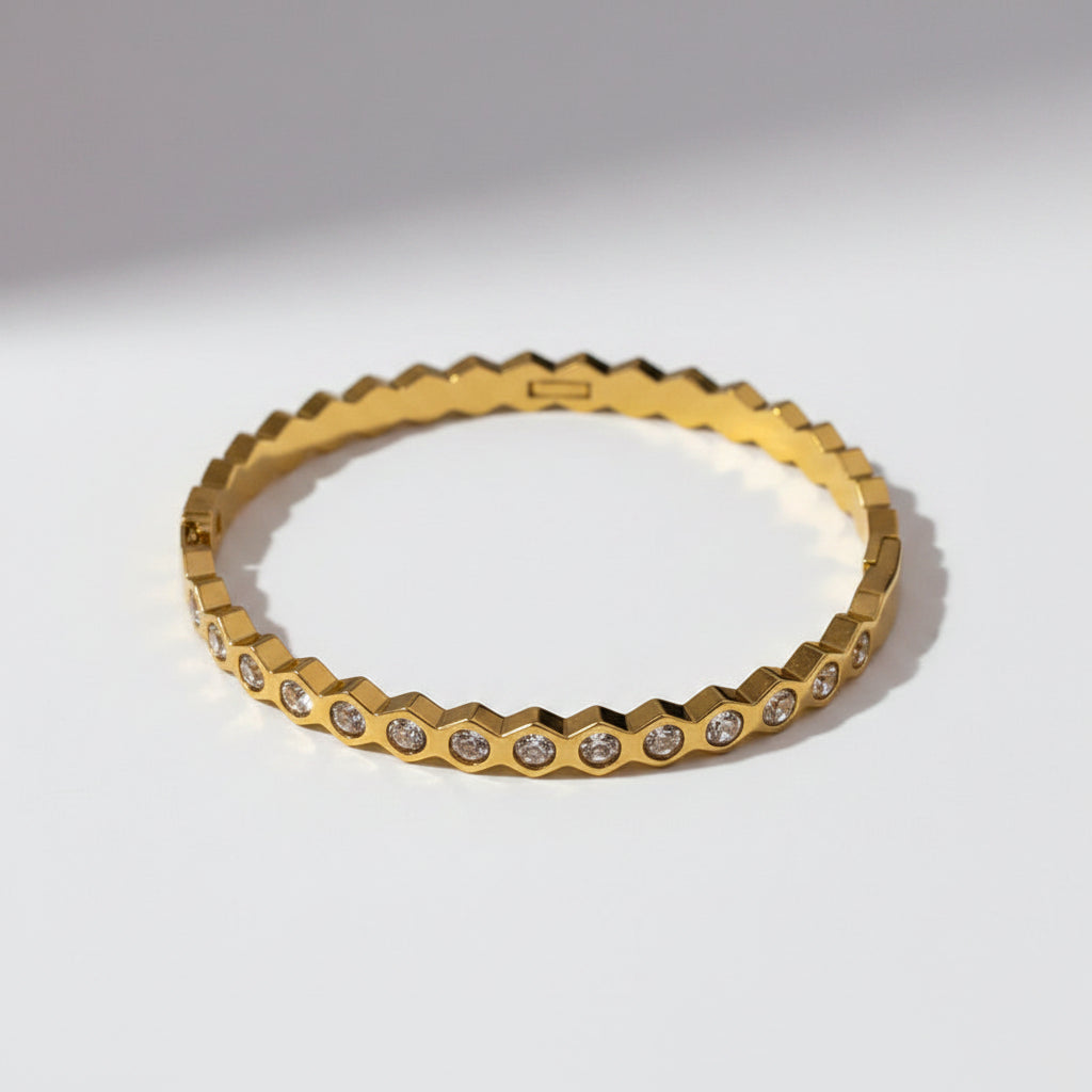 Hexagon Crystal Bracelet (Small)