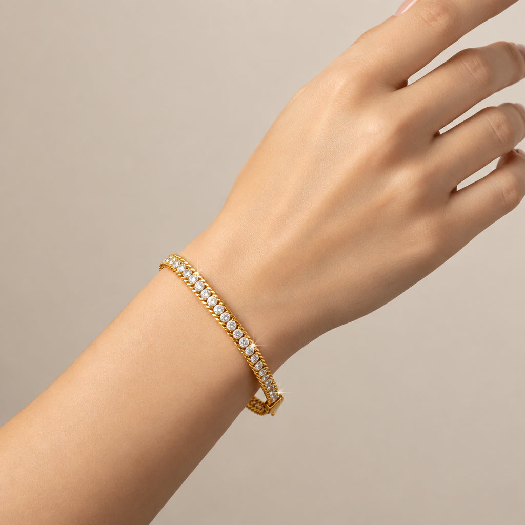 Crystal Chain Bracelet - Aesthla