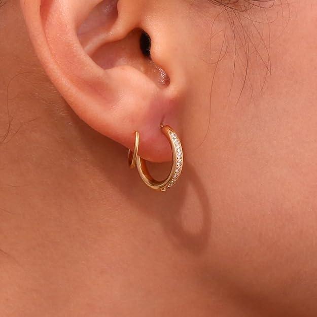 Double Hoop Earring - Aesthla