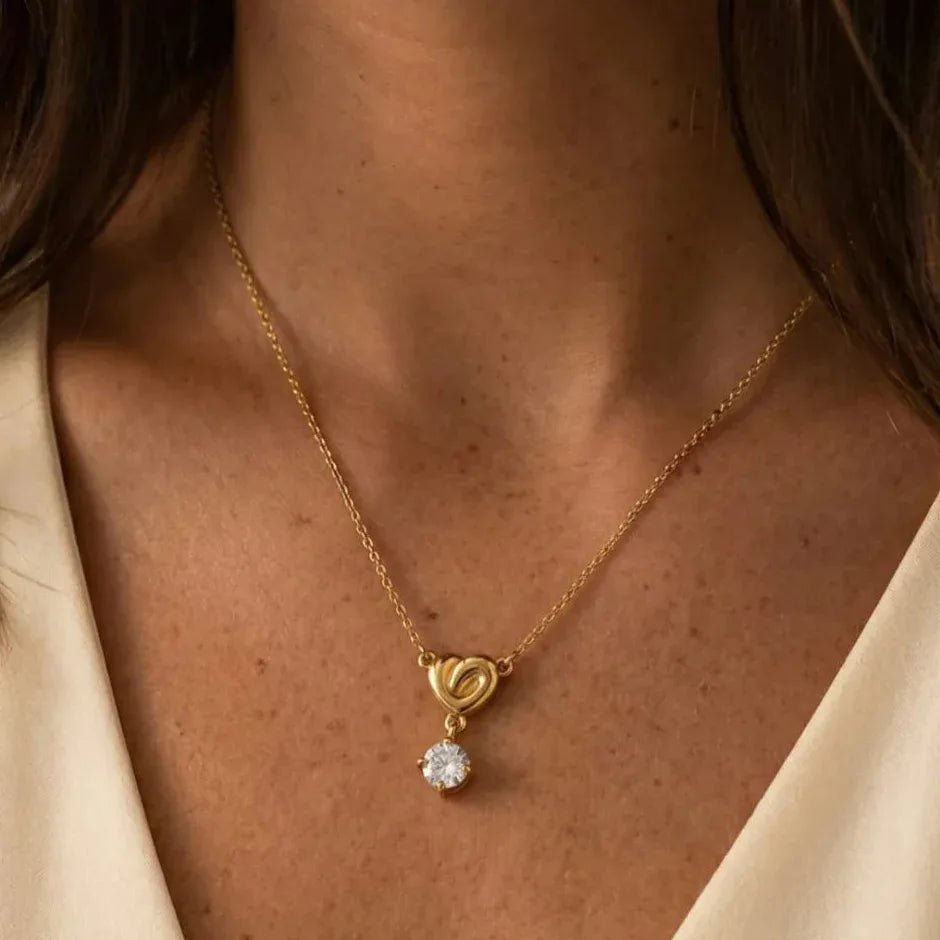 Heart Crystal Necklace - Aesthla