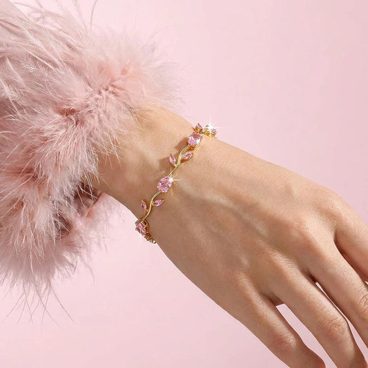 Pink Golden Tulip Bracelet