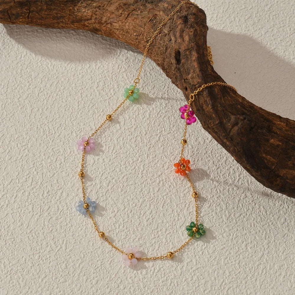 Spring Blossom Bead Necklace