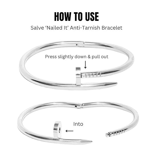 Silver Nail Kada Bracelet