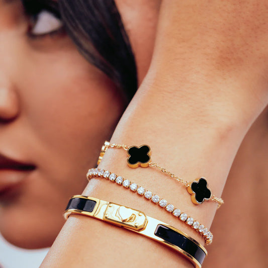 Black clover Chain Bracelet