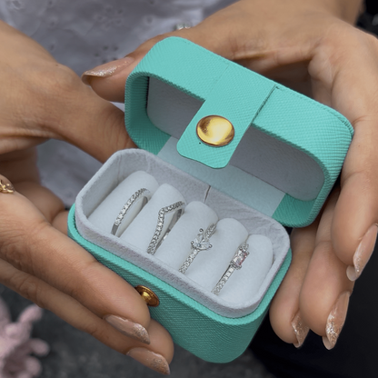 4 Silver Rings Hamper Box - Aesthla