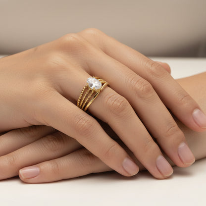 Elegant Pearl Stone Ring