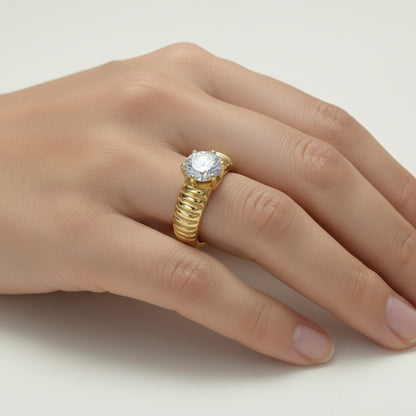 Bold Pearl Stone Ring