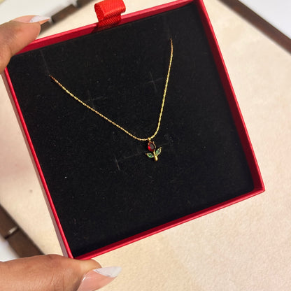 Red Tulip Necklace