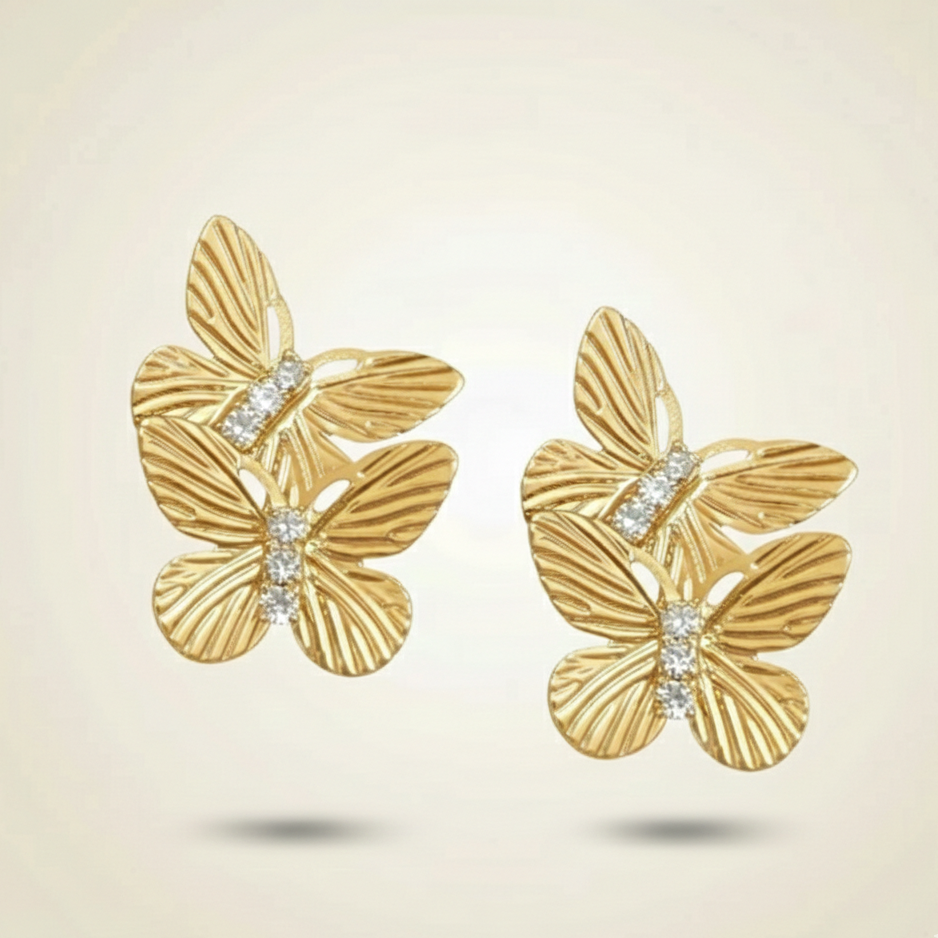 Dual Butterfly Earrings