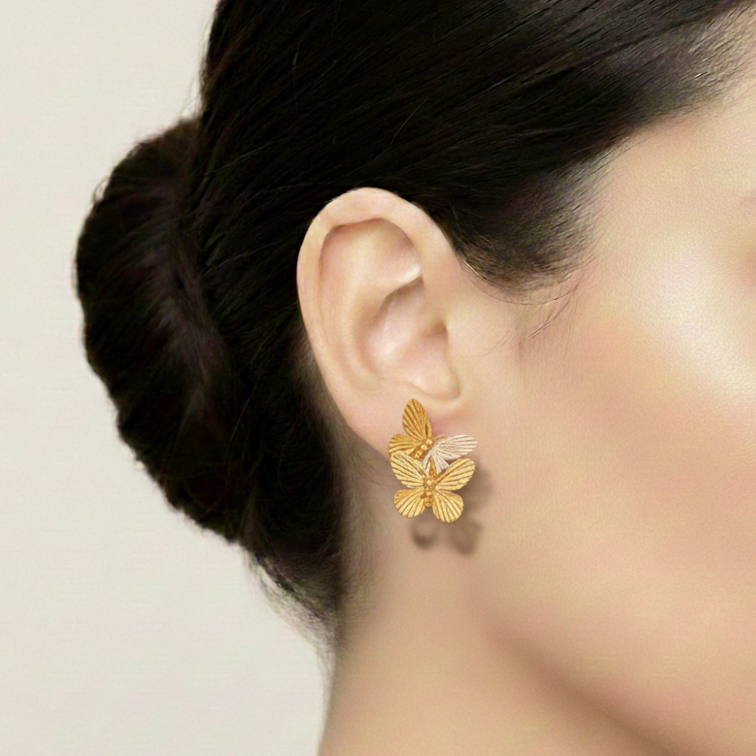 Dual Butterfly Earrings