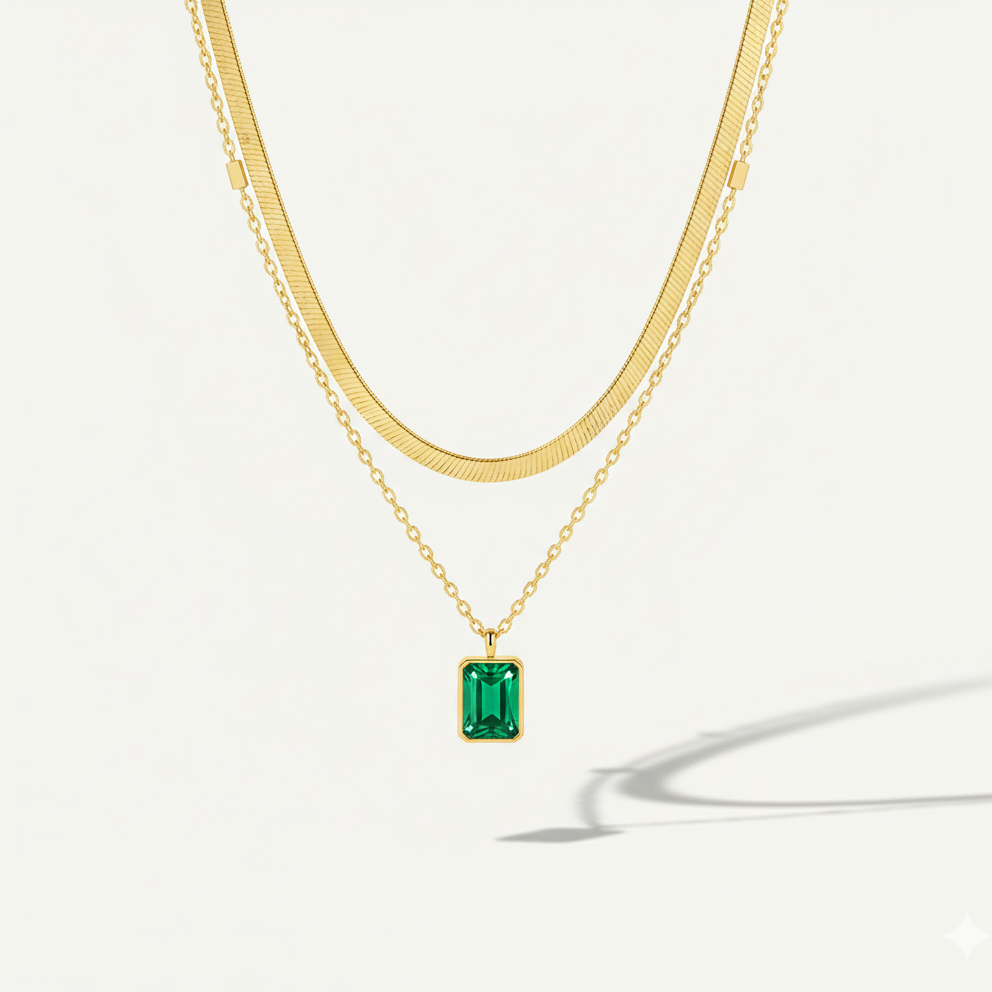 Royal Green Stone Necklace