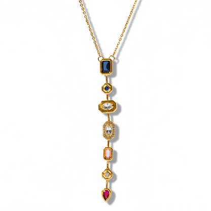 Dainty Gem Vertical Necklace