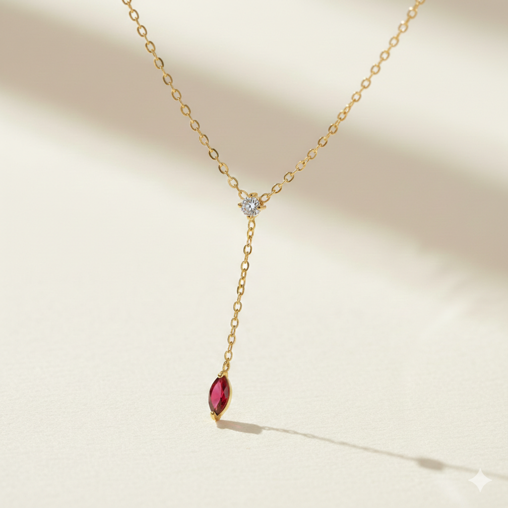Aurielle Ruby Stone Necklace