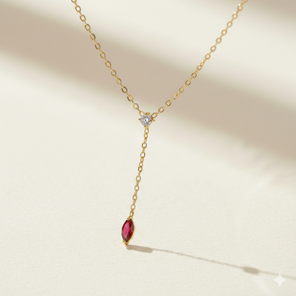 Aurielle Ruby Stone Necklace