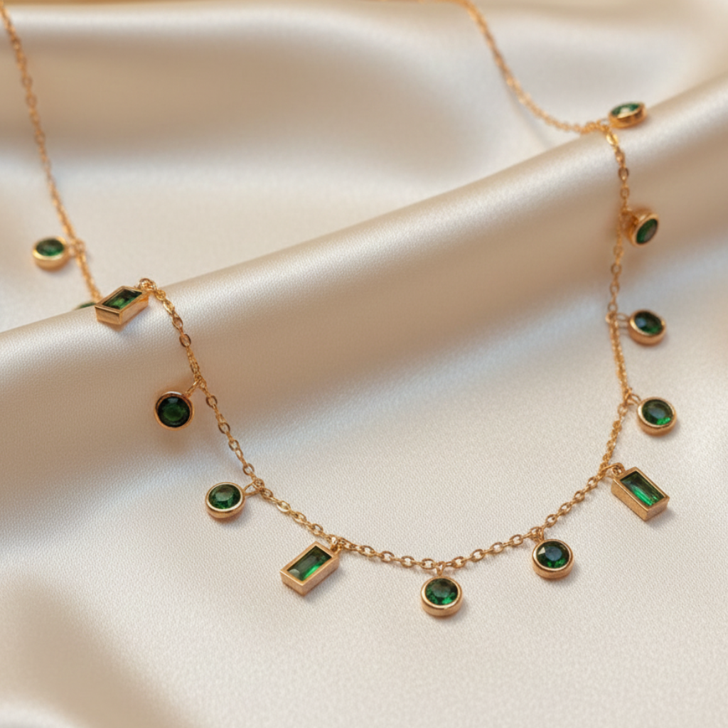 Royal Emerald Pendant Necklace