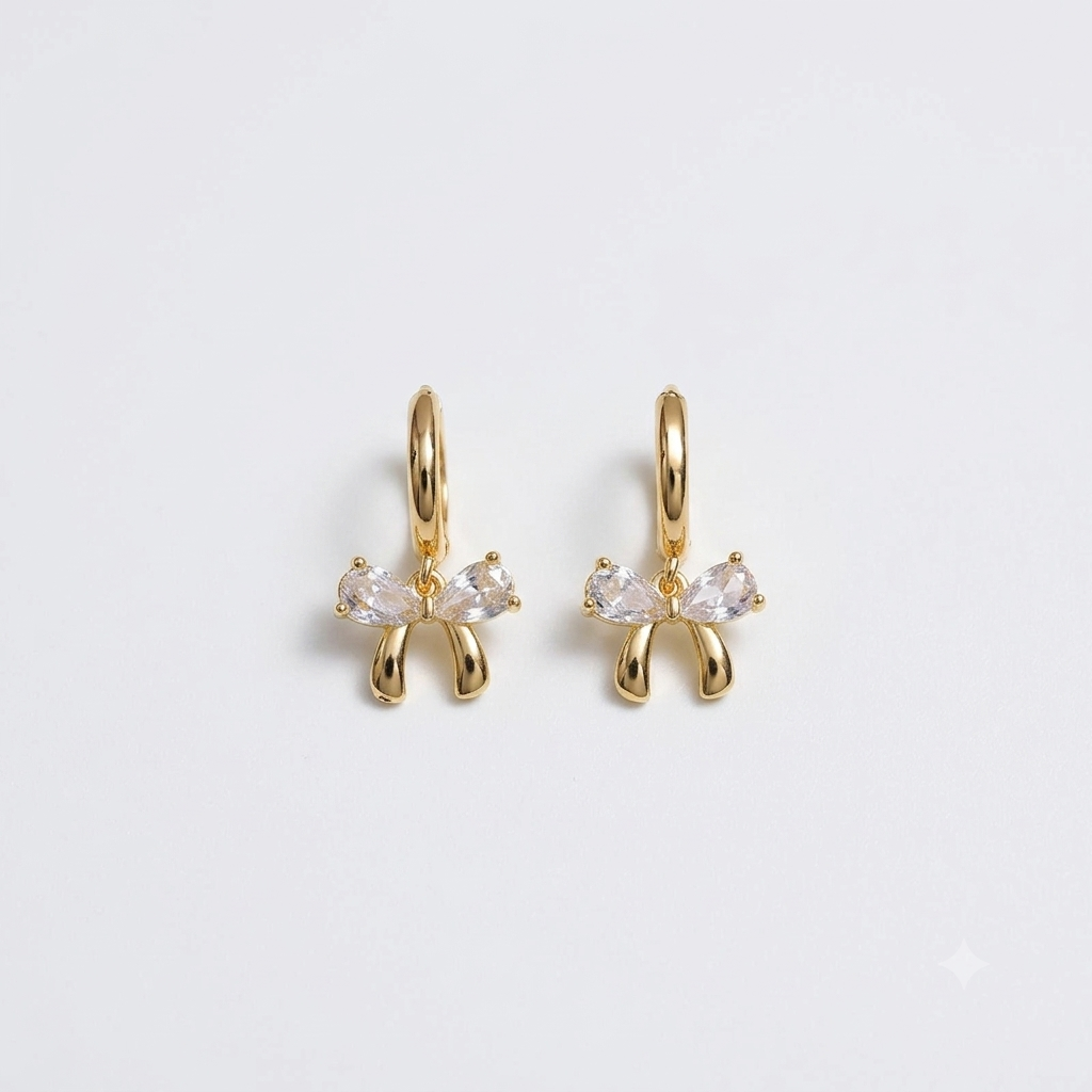 Belle Bow Hoop Earrings