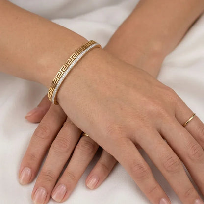 Greek Key Bangle Bracelet