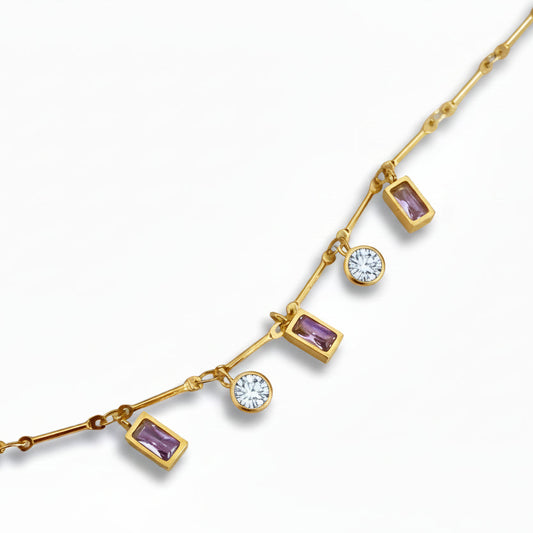 Crystal Gold Chain Bracelet