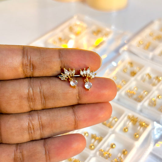 Crystal Crown Studs