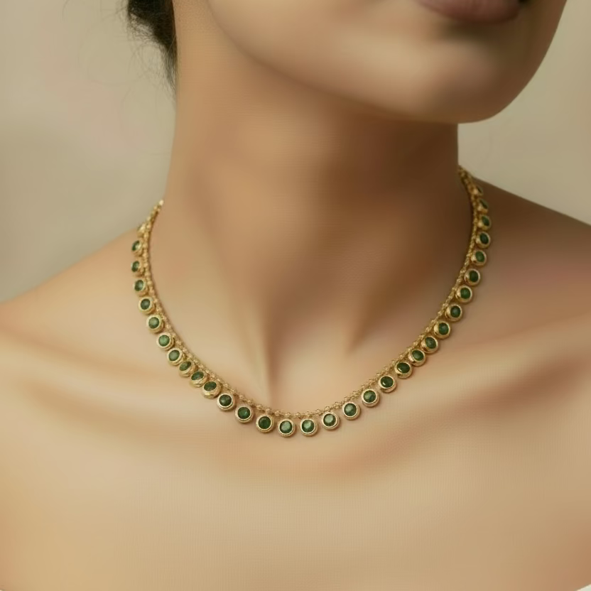Olivia Green Crystal Necklace