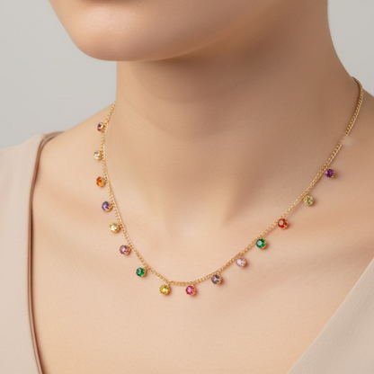 Multicolor Stone Jewelery Necklace