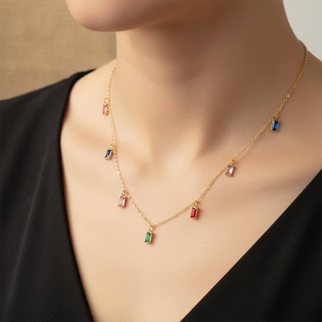 Rainbow Dainty Necklace
