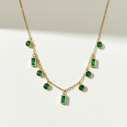 Bezel Crystal Necklace