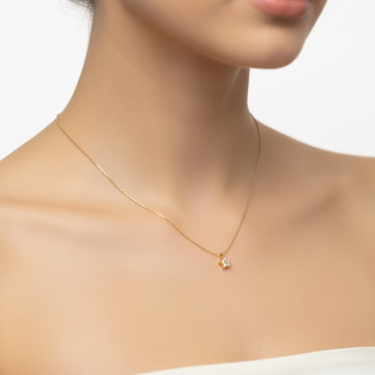 Crystal Star Charm Necklace