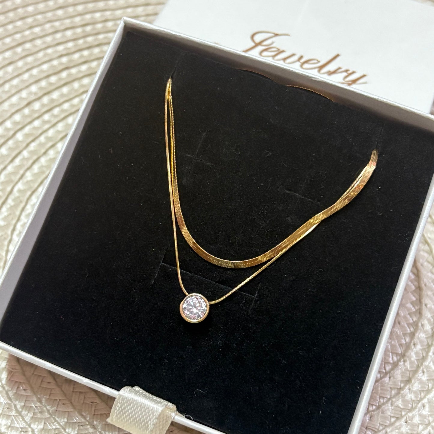 Amour Crystal Pendant Necklace