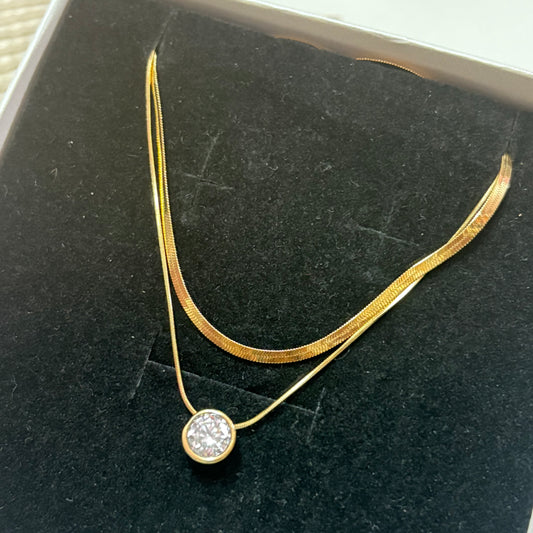 Amour Crystal Pendant Necklace