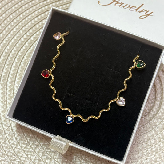 Heart Pendant Gold Chain Necklace