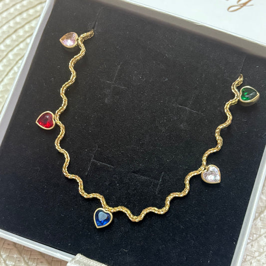 Luxury Heart Pendant Gold Chain Necklace