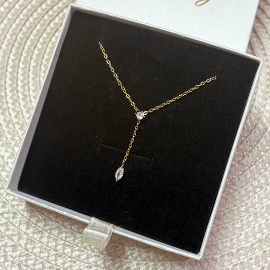 Aurielle Charm Crystal Stone Necklace