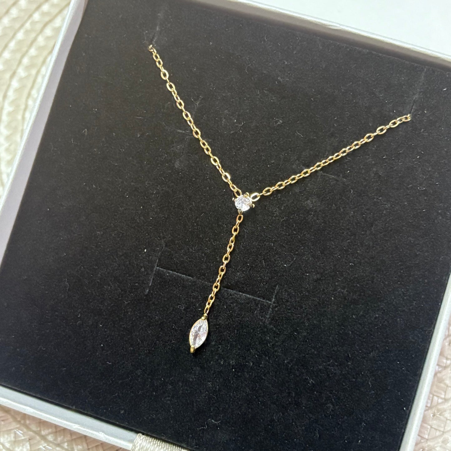 Aurielle Charm Crystal Stone Necklace