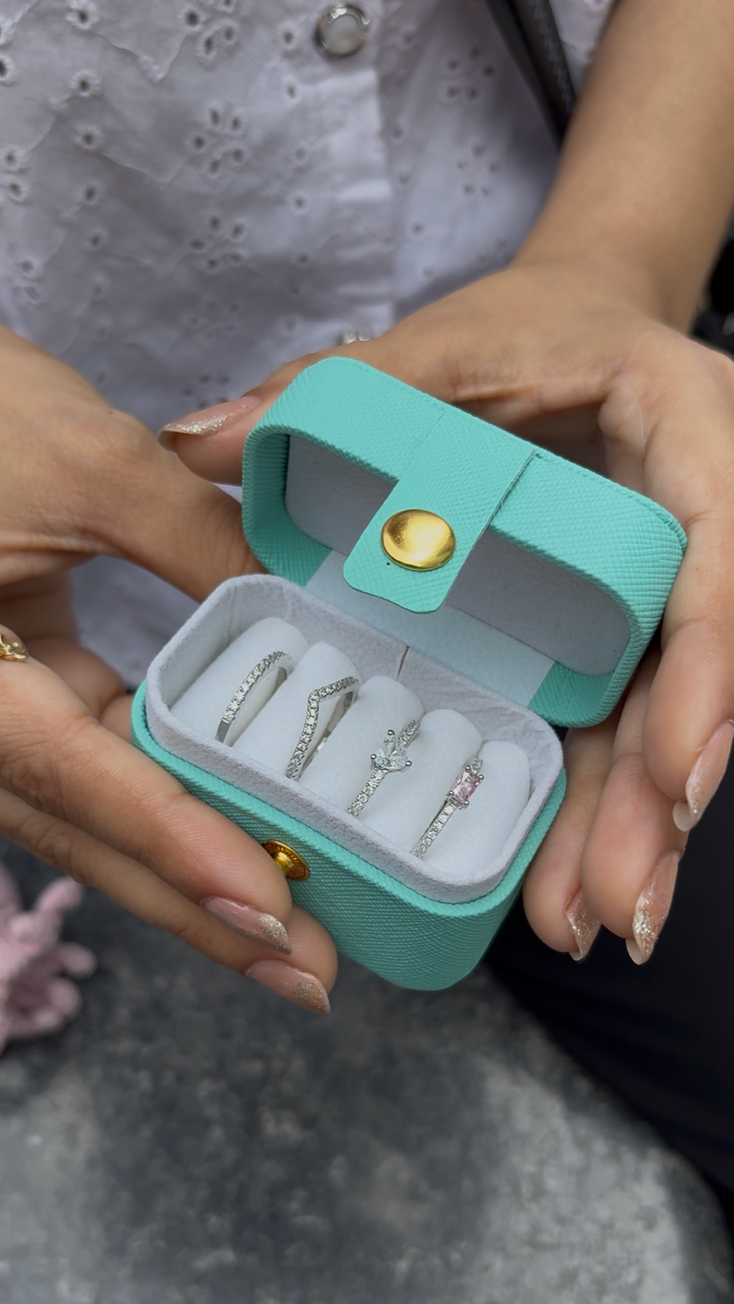 4 Silver Rings Hamper Box