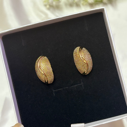 Minimalist Gold Twist Studs Earrings