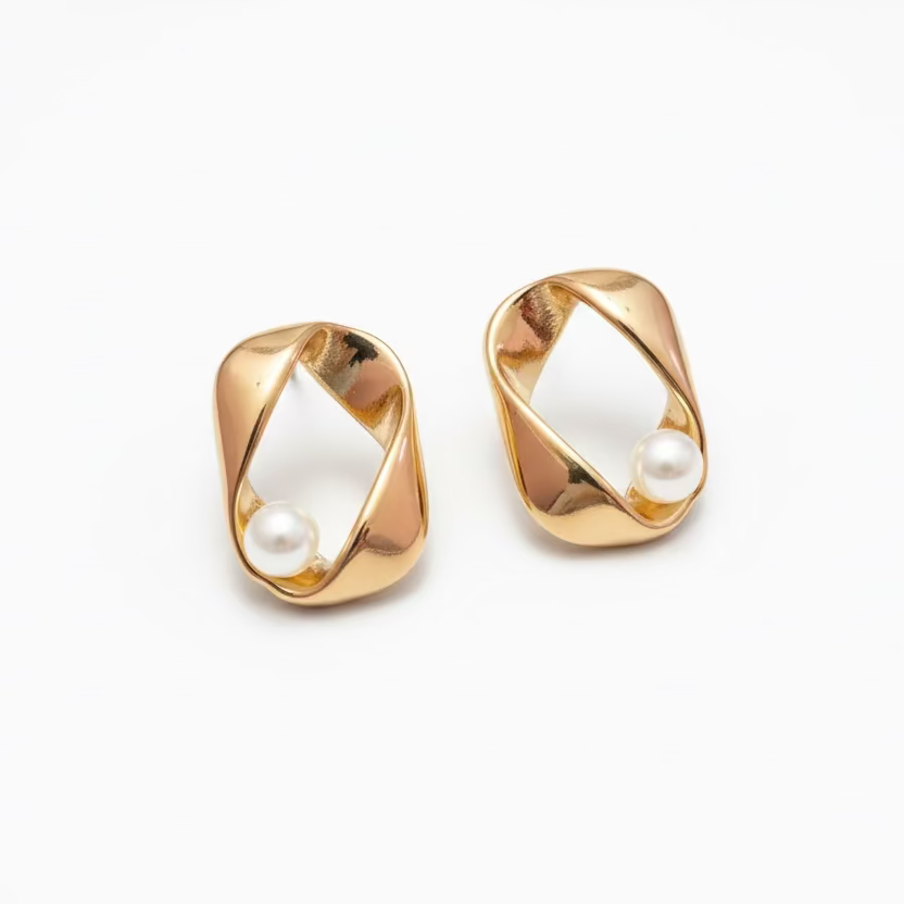 Enamel Pearl Earrings