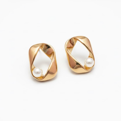 Enamel Pearl Earrings