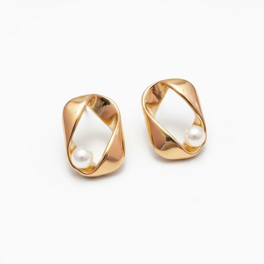 Enamel Pearl Earrings